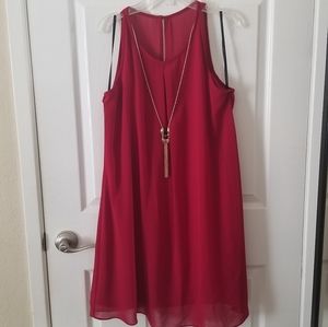 Red Dress with necklace